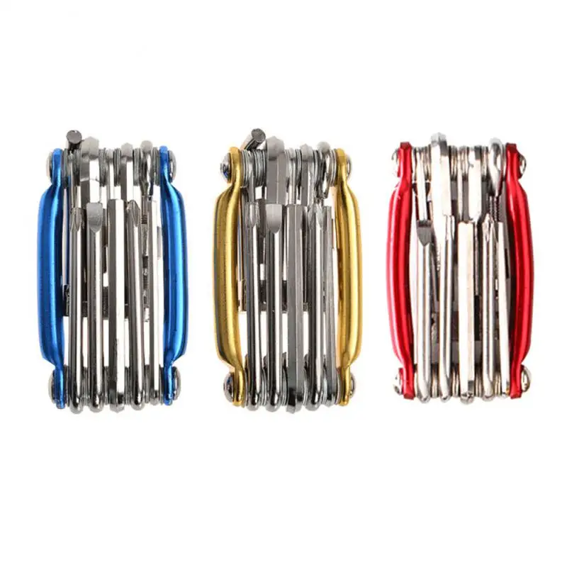 Bike Tools Maintenance Tools Color Aluminum Alloy Combination Mountain Bike Repair with Chain Cutter Repair Tools Set
