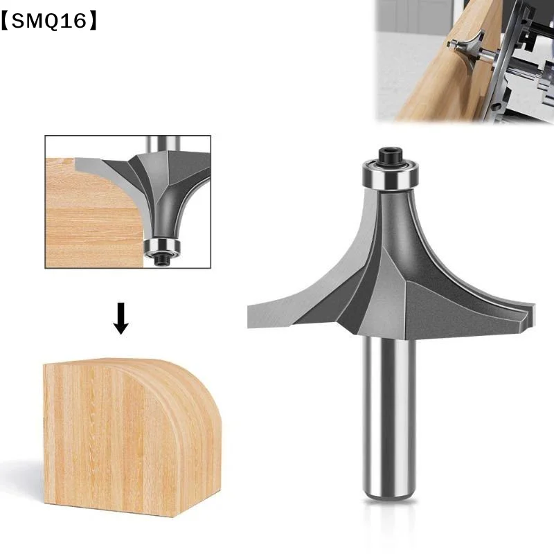 1pc 6mm 12mm Shank Fillet Cutter Chamfering Router Bit Tungsten Alloy Fillet Router Bit Trimming Machine Router Bit【SMQ】