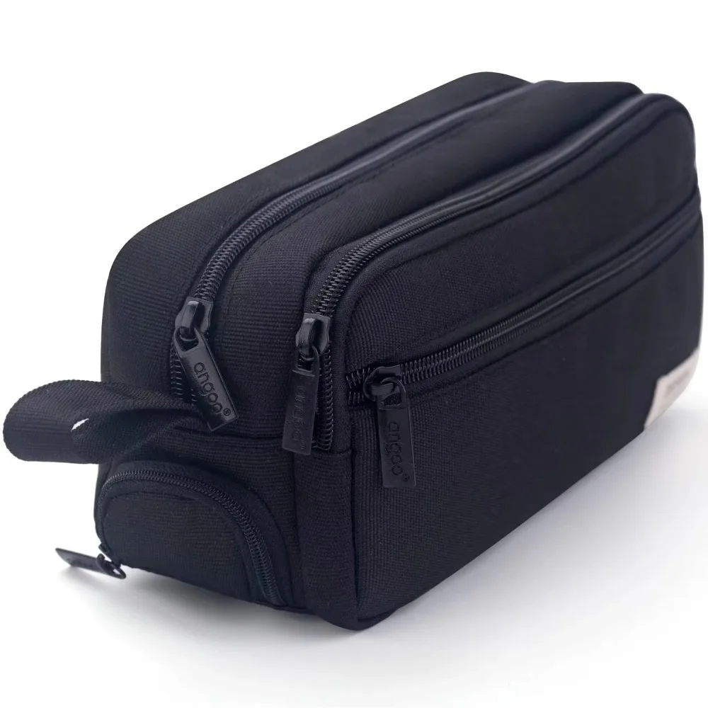 Large Capacity Pencil Case Three-Layer Multi-Functional Stationery Box Zipper Closure Portable Design