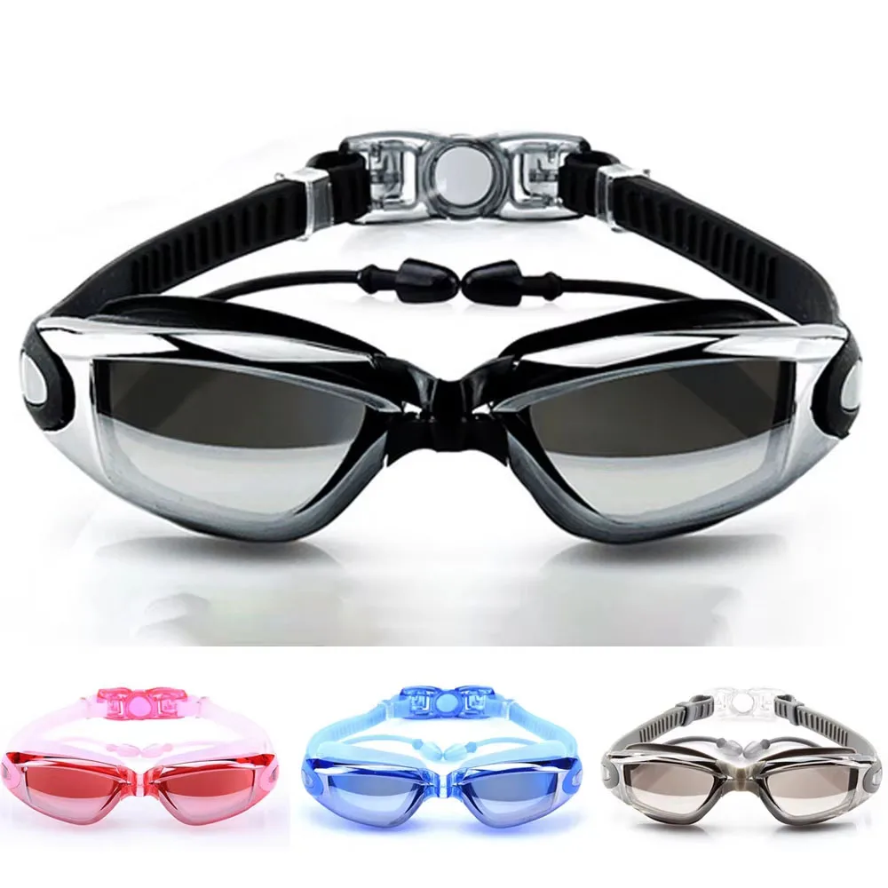 

Professional swimming goggles for adult anti-fog swimming glass cup waterproof adjustable silicone swimming glass one-click butt