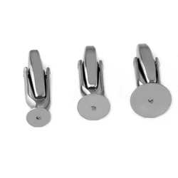 10pcs/lot 6/8/10mm Stainless Steel Round Pad Tray Cufflink Settings Cabochon Base For Cabochon Cameo DIY Jewelry Making