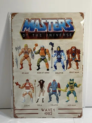 of the Universe Wave 1 1981 Serie Metall-Blechschild im Vintage-Stil, neues Aluminium-Blechschild