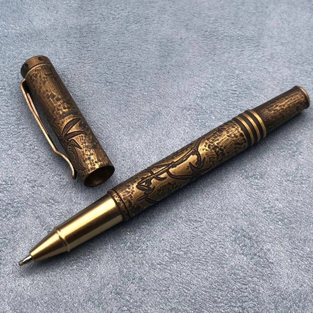 New 1PC EDC Brass Signature Pen Pocket Multi-purpose Tool Ballpoint Pen