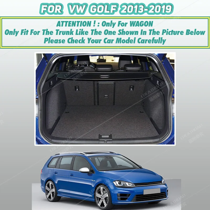 Car trunk mat for Volkswagen Golf Station wagon Golf 7 2013 2014 2015 2016-2019 cargo liner carpet interior accessories cover