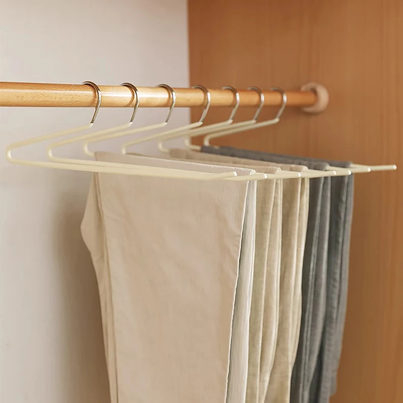 Stainless Steel Pants Hanger Non-slip Pants Rack Household Non-trace Hanging Pants Clip Special Hanger Storage Device