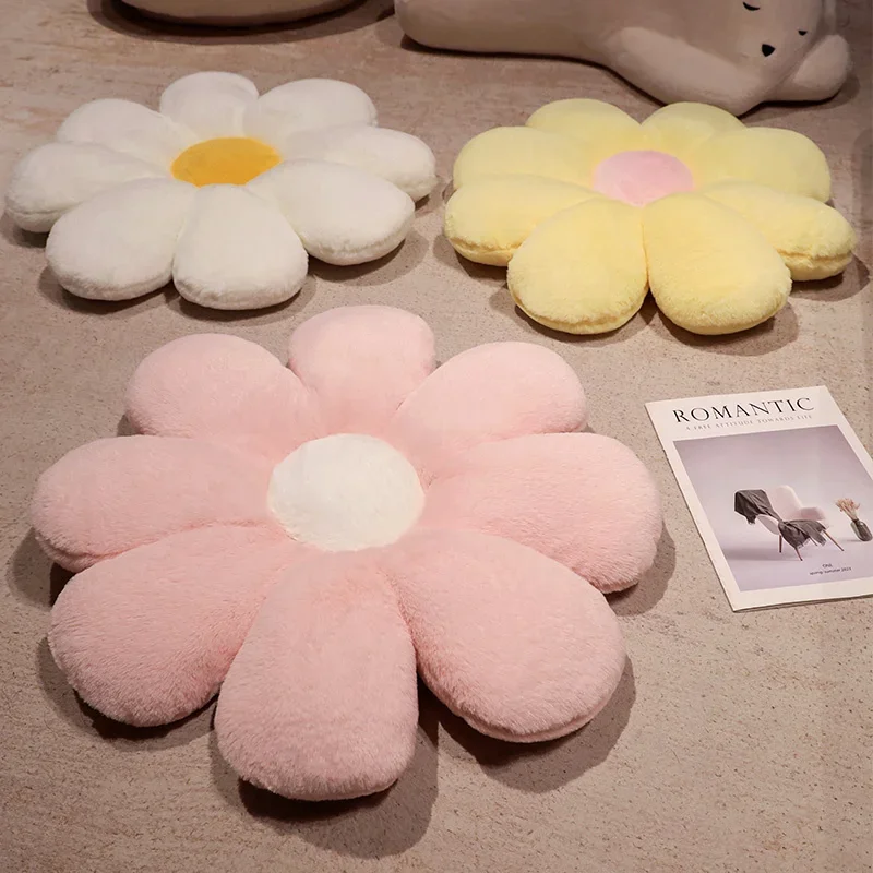 50cm Small Daisy Flower Plush Toy Seat Cushion Bedroom Floor Tatami Cushion Sofa Chair Ass Pad Seat Bed Back Cushion Home Decor