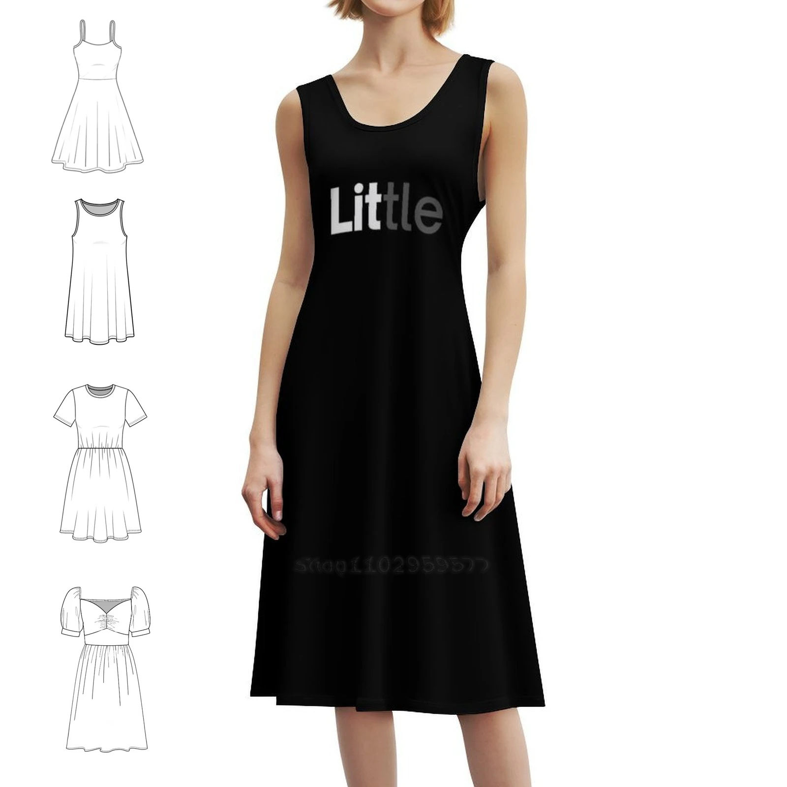 

Little | Lit | It'S Lit | Small | Cute | Kids Korean Style Dress For Women Elegant Casual Dress For Party Or Daily Wear Little