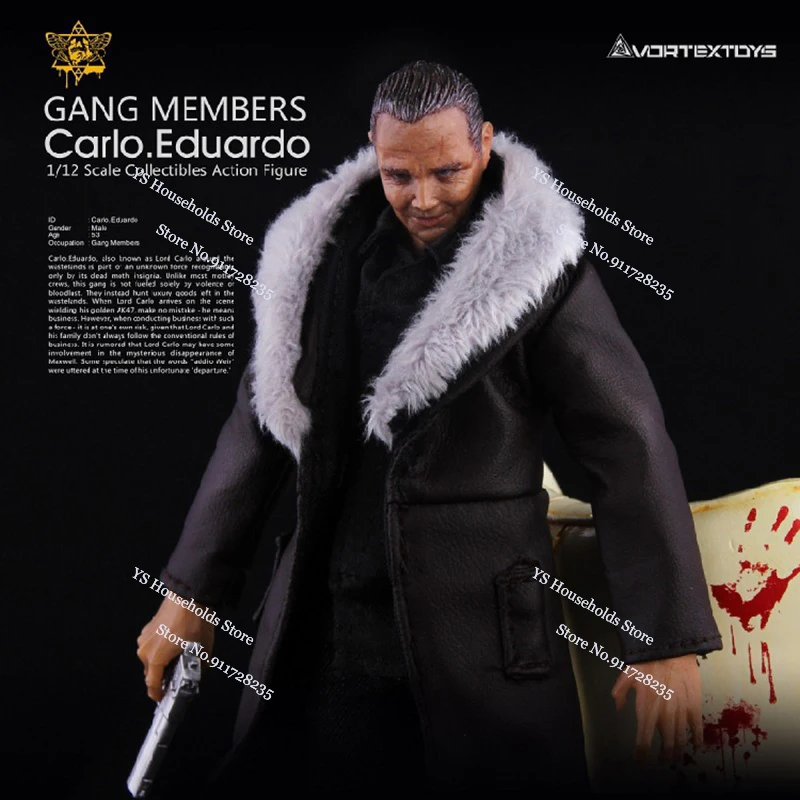 VORTEXTOYS V00013 1/12 Scale Carlo Eduardo Man Action Figure Gang Members Mini Sofa Model Accessory 6