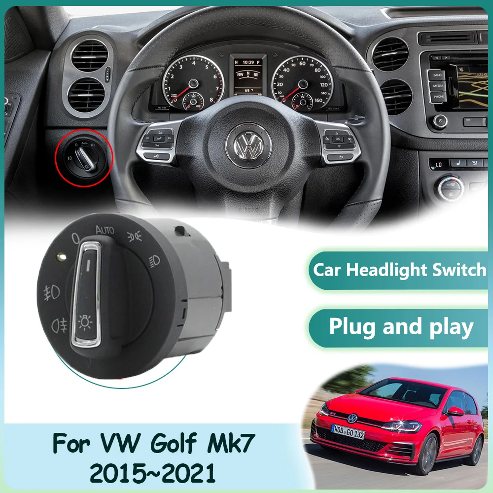 Headlight Automatic Switch for Volkswagen Golf 7 Mk7 VW 2015~2021 Car Lighting Sensor Refit Head Lamp Interior Parts Accessories