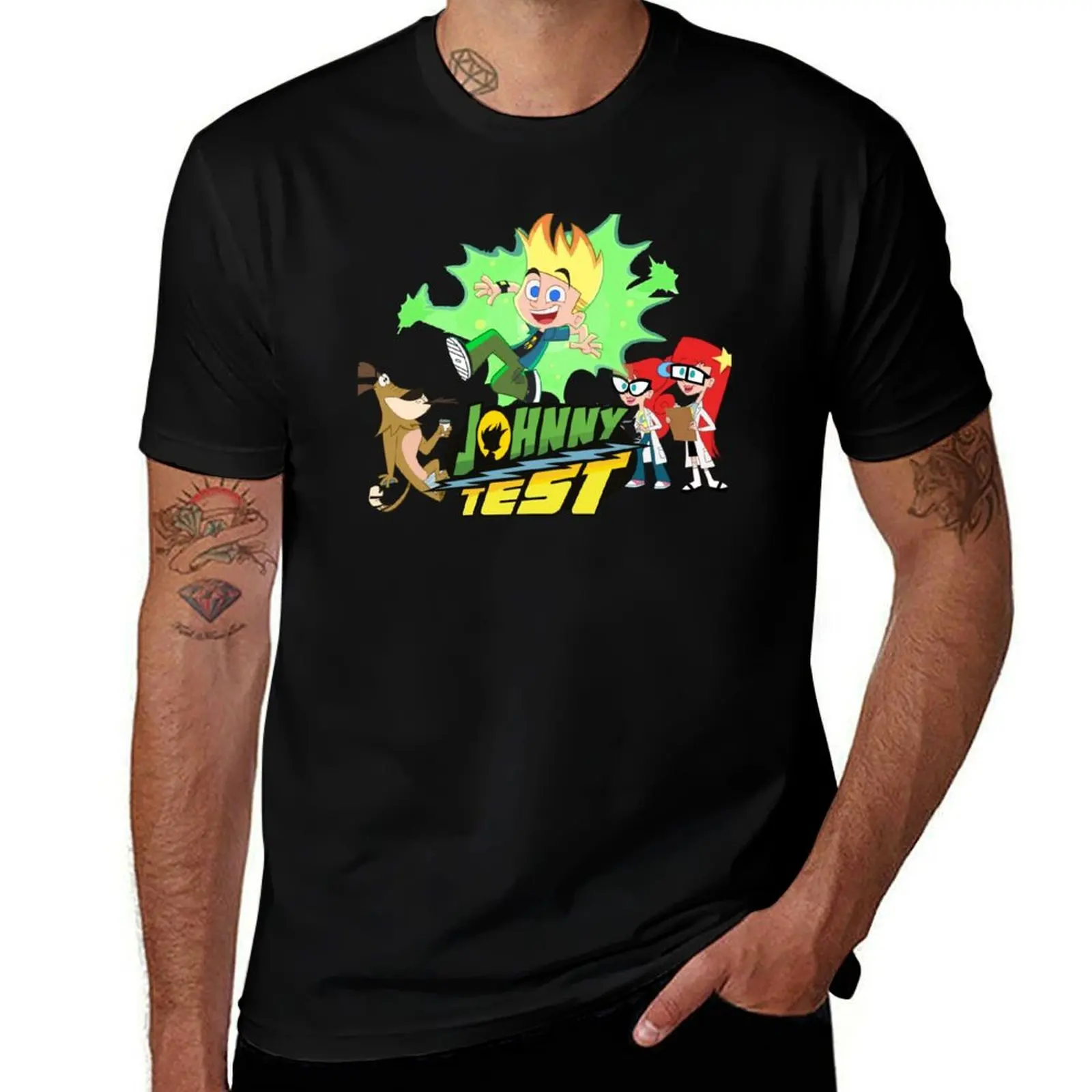 Johnny Test Funny Gift For Fans T-Shirt Casual Loose Short Sleeve Tee for Men T-Shirt