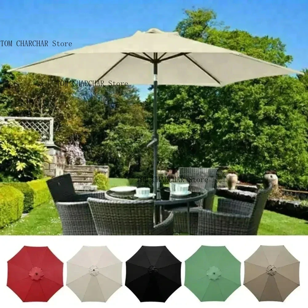 Parasol de Protection UV 2/2.7/3m, couverture de Parasol de jardin, couverture de remplacement imperméable auvent de plage, 6/8 nervures