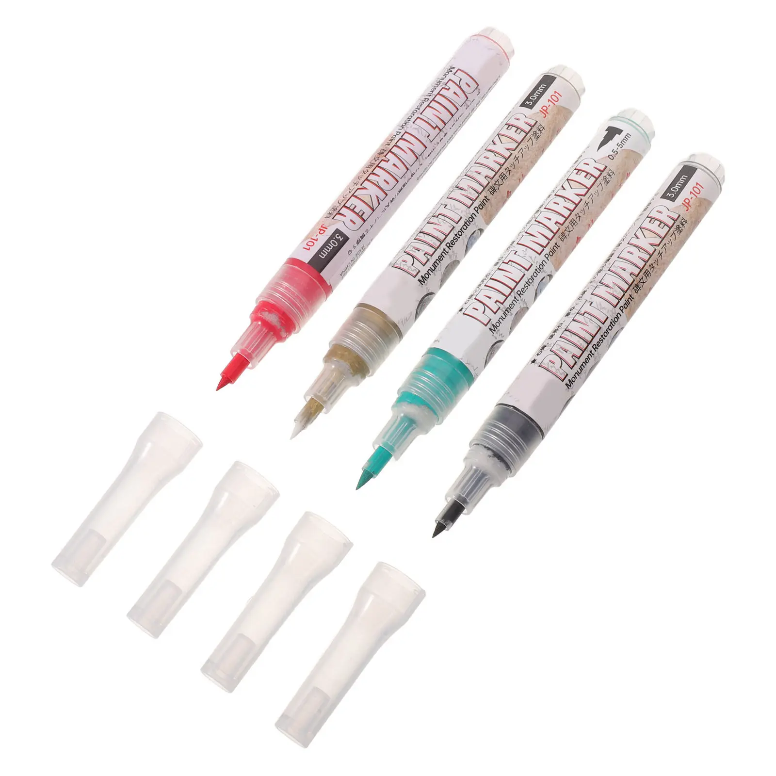 4Pcs Gold Ink Marker Pen Oil Based Waterproof Quick Dry for Tombstone Gravestone Repair Granite Lettering Fill Paint