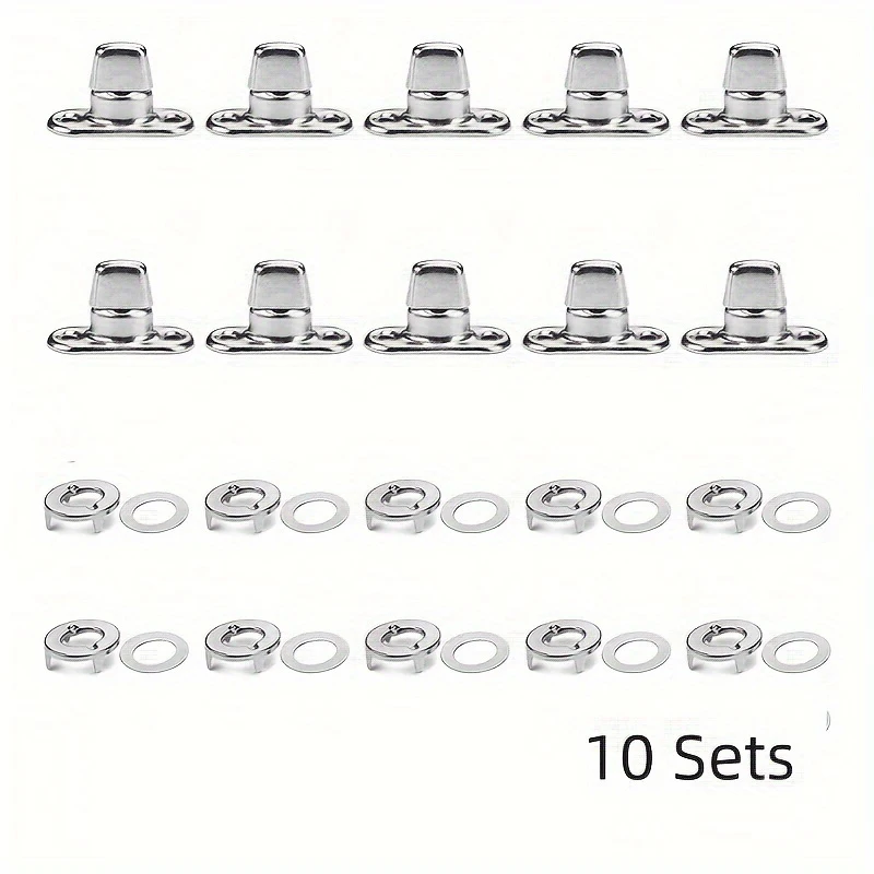 1/10set Screw Base Snaps Turn Button Boat Cover fastener kit Enclosure Eyelet Canvas Snap Fastener Silver Wholesale