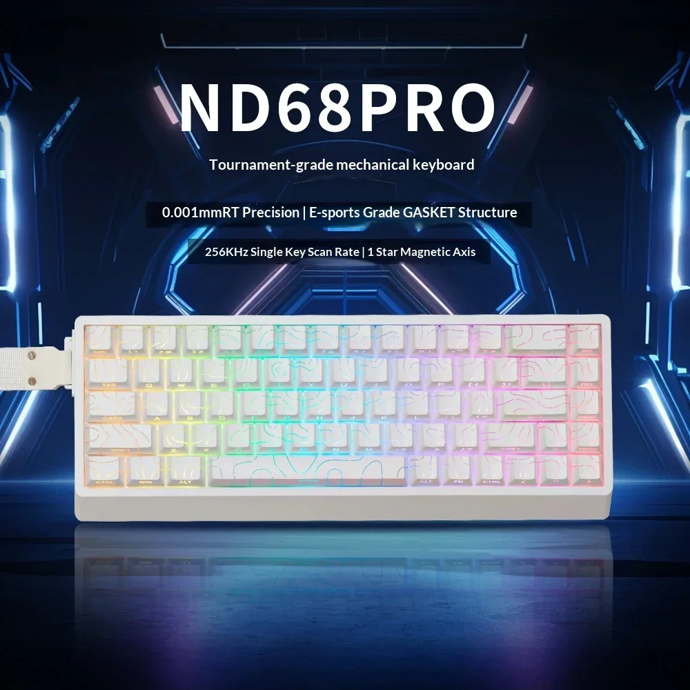 IROK ND68 PRO Magnetic Switch Gaming Keyboard 68-Key 256K Polling 8KHz RGB Rapid Trigger Wired
