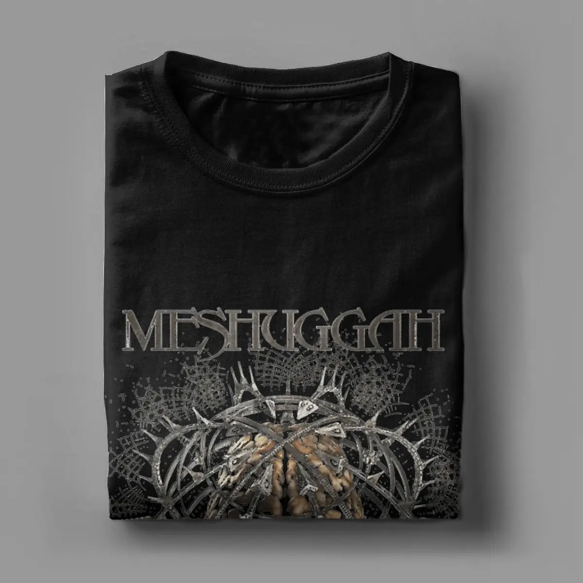 메탈 밴드 록 음악 T 셔츠 남성 여성 100% 코튼 빈티지 T 셔츠 크루 넥 Meshuggah 티셔츠 반소매 탑 플러스 사이즈