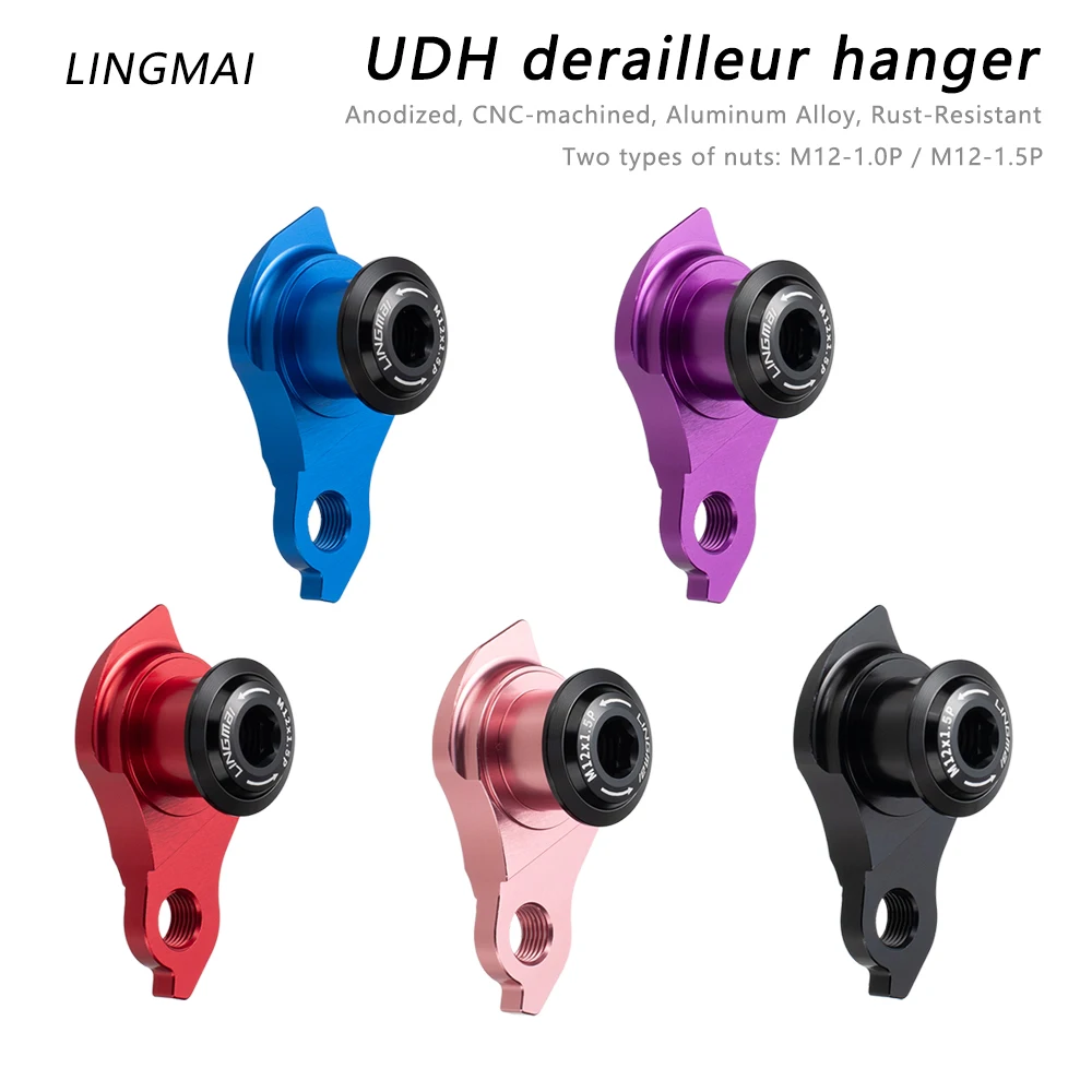 LINGMAI Tuerca de Gancho Trasero de Montaje Directo UDH para Bicicleta de Montaña y Carretera, Eje de Barril, Gancho Trasero Universal para Cuadro, Ojo de Elevación