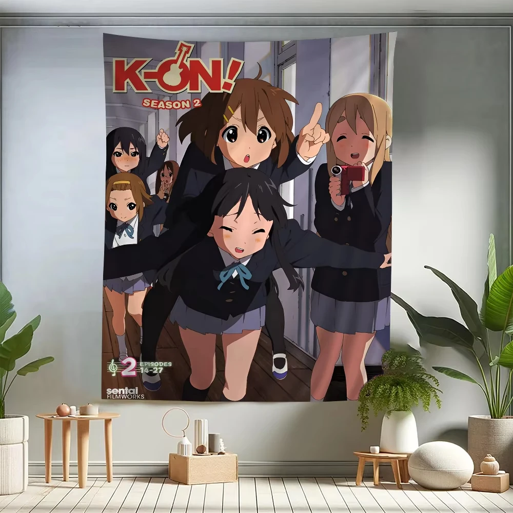K-On Anime Cartoon Tapestry Kawaii Room Decor Hippie Bohemian Wall Tapestry Art Science Fiction Room Home Decor Art Home Decor