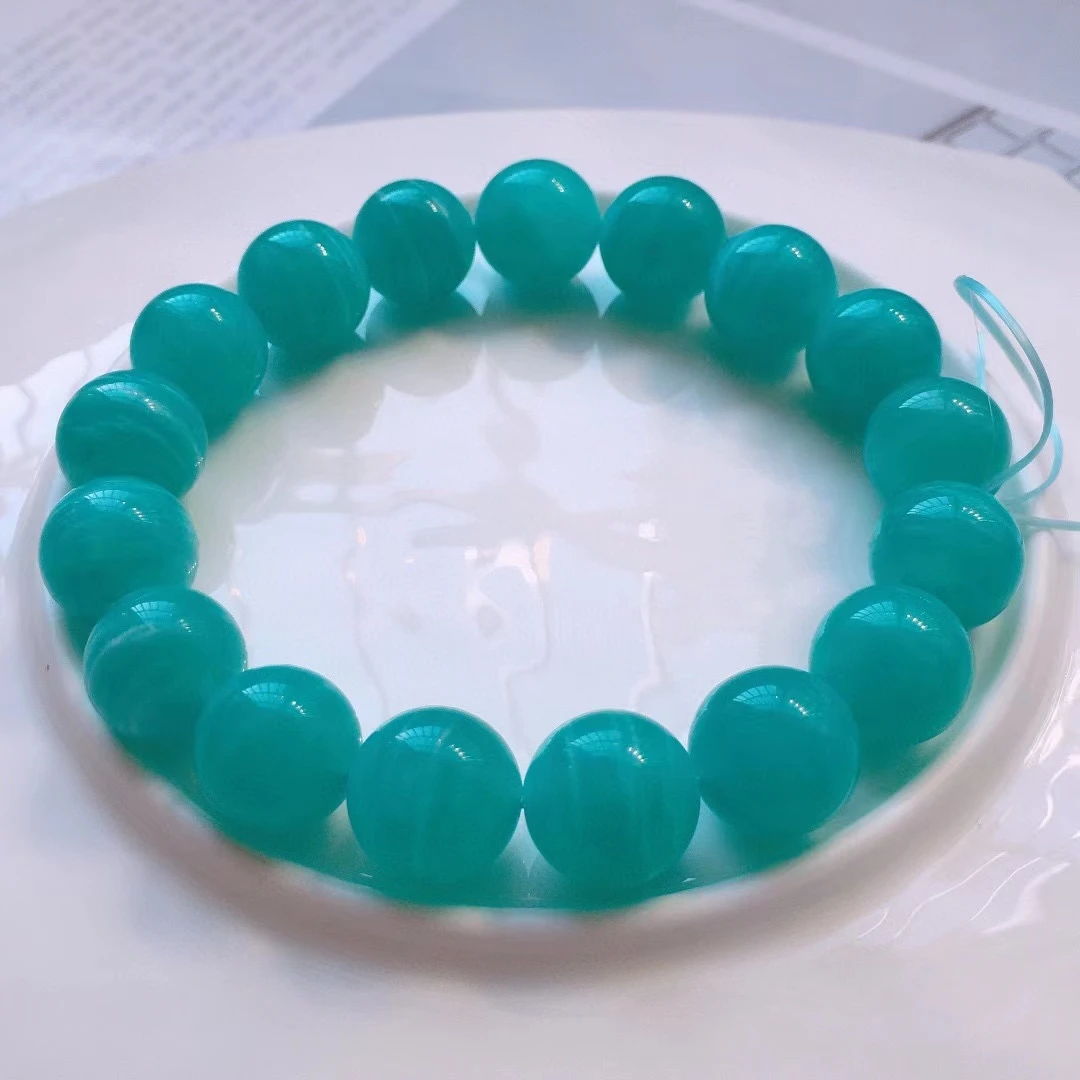 

Natural Green Amazonite Mozambique Round Beads Bracelet Women Men Amazonite Crystal Jewelry 7mm 8mm 9mm 10mm 11mm AAAAAA