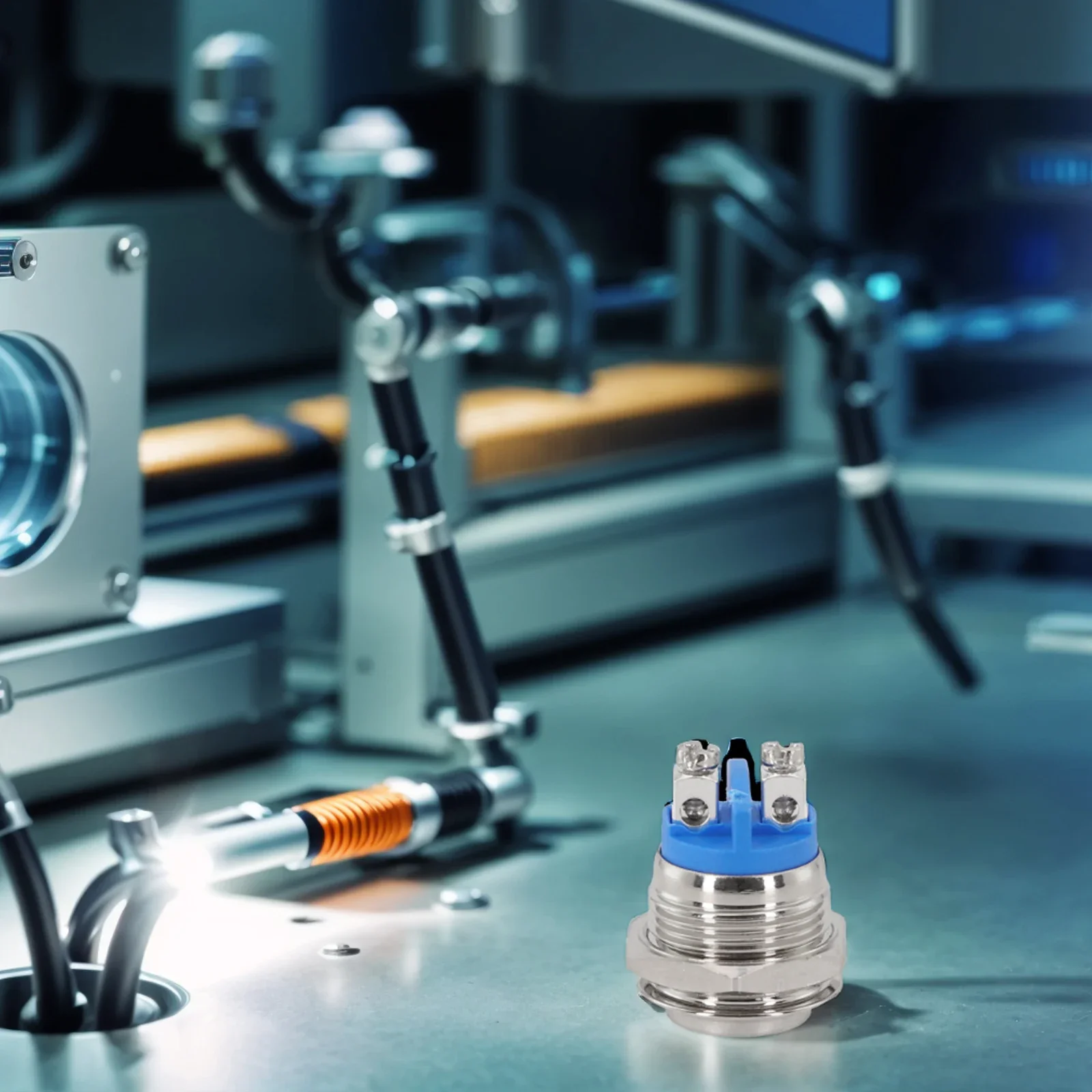 Waterproof 16mm Screw Foot Metal Push Button Switch with Selfreset Power Switch for High Ratings and Performance