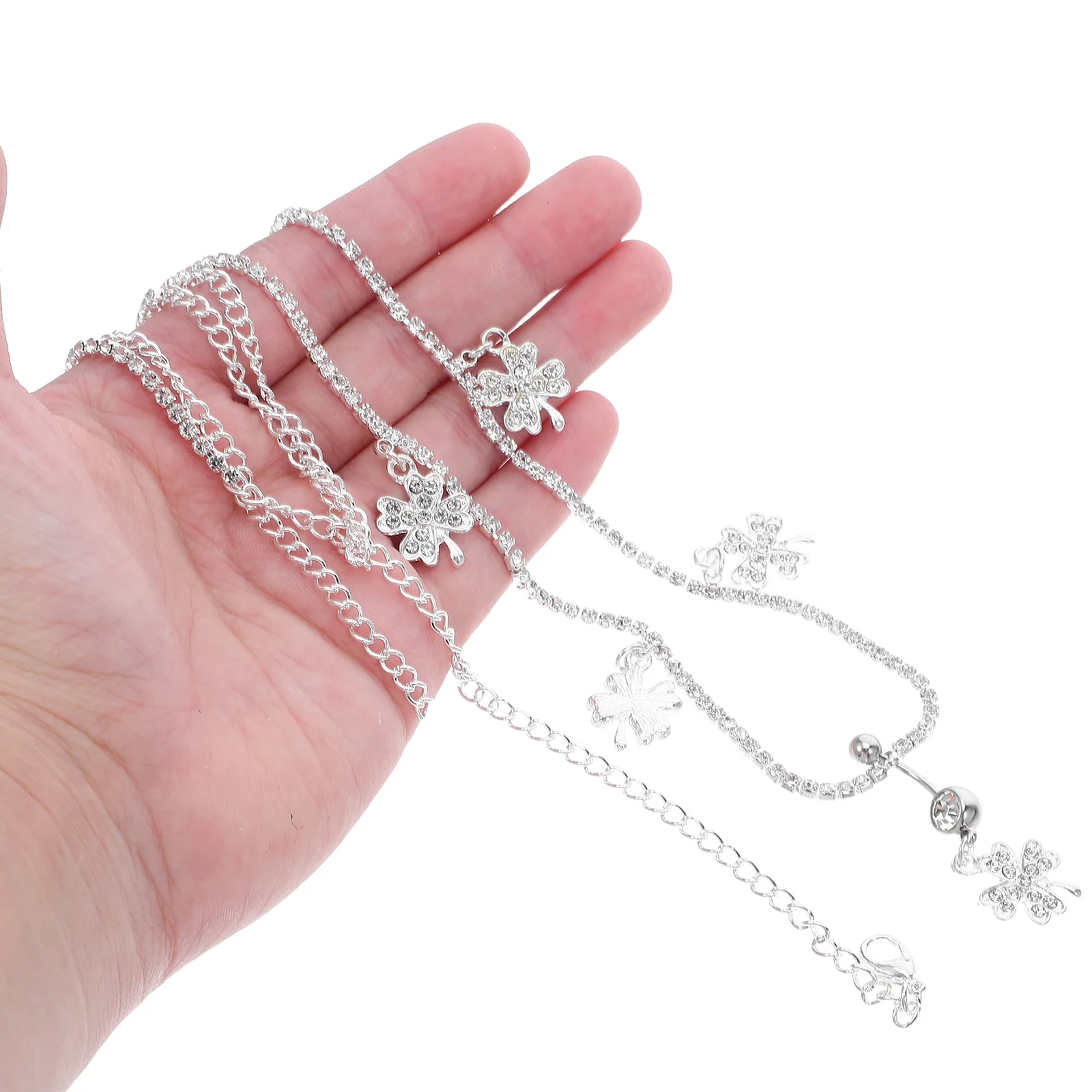 

Rhinestone Waist Belly Chain Adjustable Body Jewelry for Women Tassel Pendant Beach Party Casual Wear Trendy Body Chain