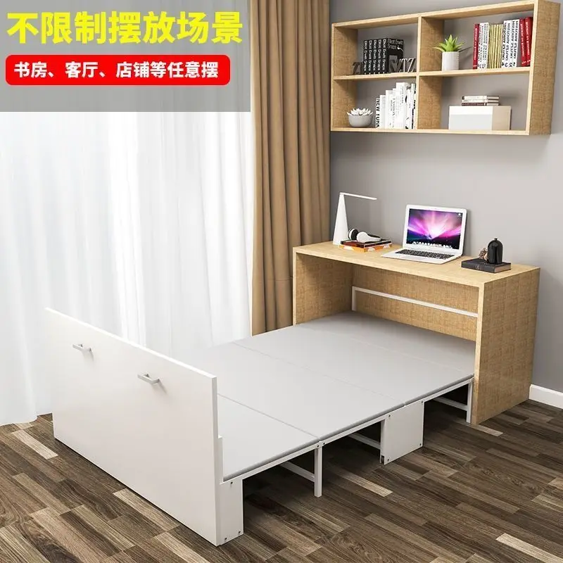 

Multifunctional invisible bed, desk cabinet integrated lunch break dual-purpose telescopic wall-mounted wardrobe folding bed