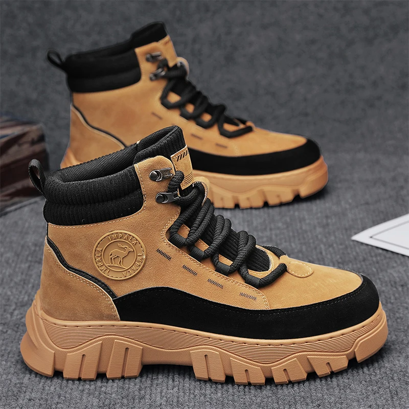 CYYTL Mens Boots Casual Winter Shoes Ankle Leather Cowboy Combat Chelsea Tactical Hiking Outdoor Designer Luxury Tennis Sneakers