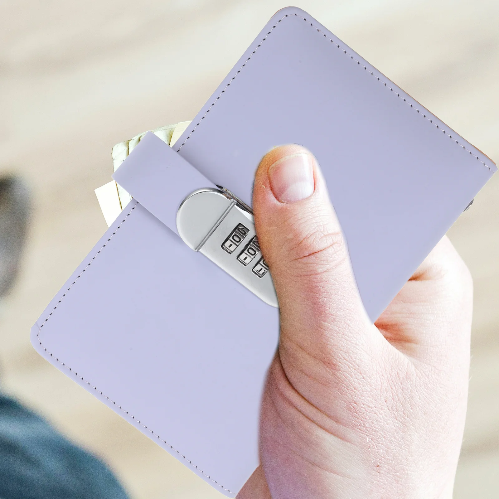 Carpeta de ahorro de efectivo con cerradura, organizador de presupuesto impermeable de gran capacidad, almacenamiento de doble cara para ahorrar dinero