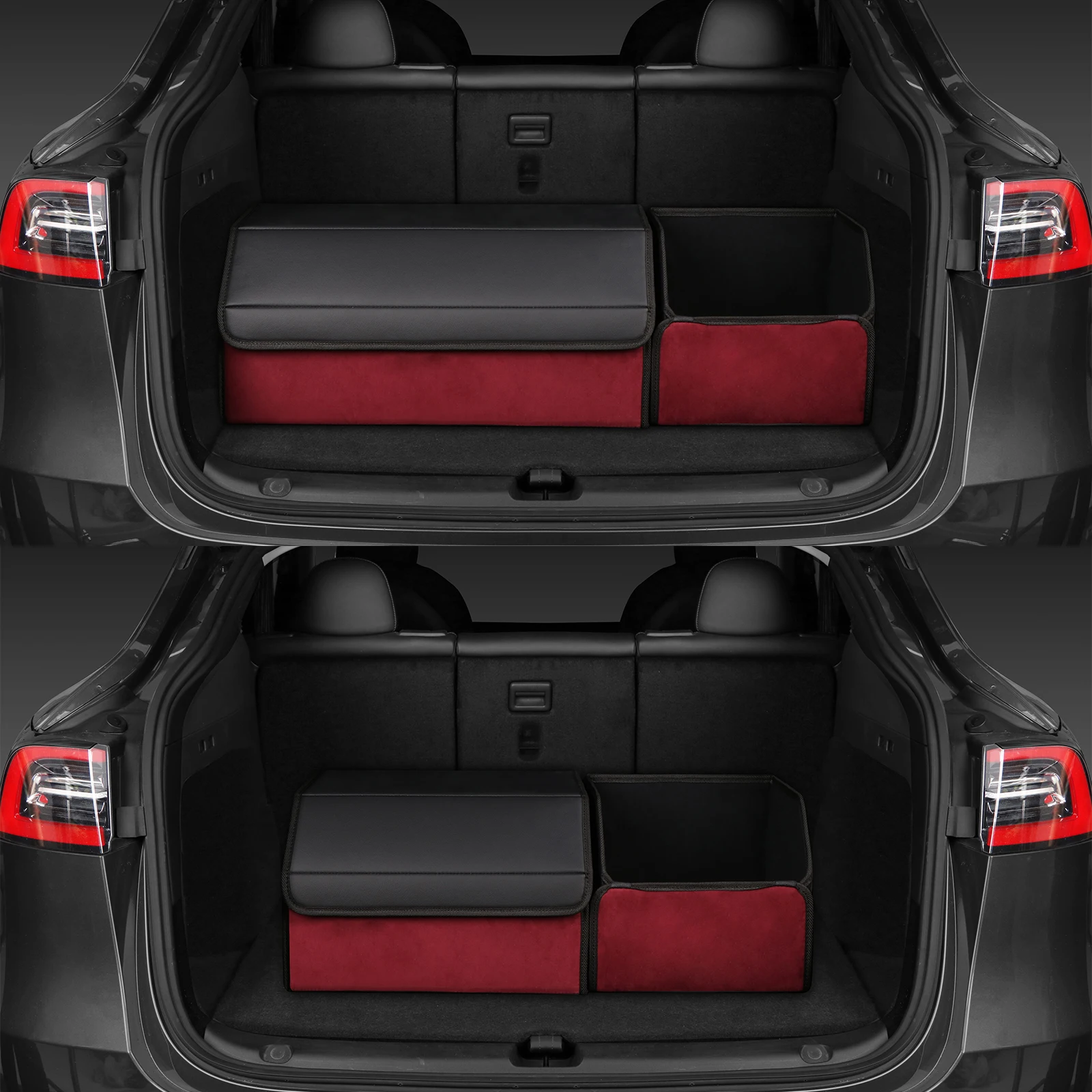 Car trunk storage box Big capacity  Auto Multifunctional suede car Folding For Emergency Storage Box 