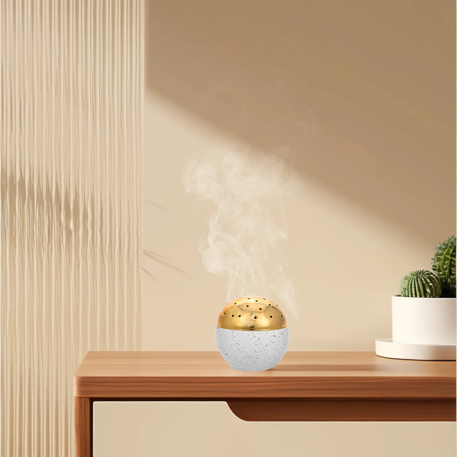

Cement Incense Burner Spherical Minimalist Creative Aromatherapy Diffuser Handheld Simple Incense Holder for Home
