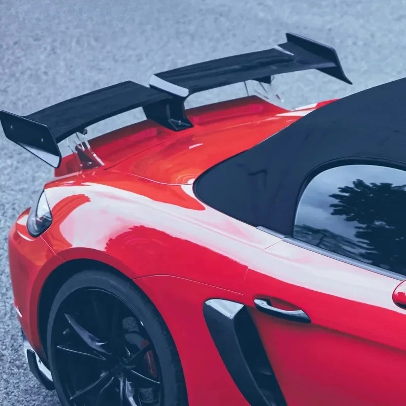 For 718 Facelift Hot Sell Carbon Fiber Body Kit for Boxster Cayman 718 Front Lip Rear Diffuser Side Skirts 5