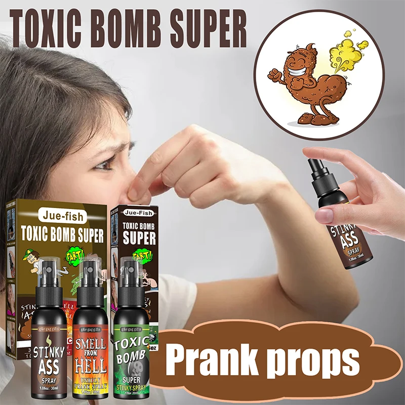 30 ml Furzspray Stinky Spray Spielzeug Streich Witz Unterhaltung für Erwachsene Kinder Partyzubehör Ungiftige Flüssigkeit Halloween Lustiges Spielzeug