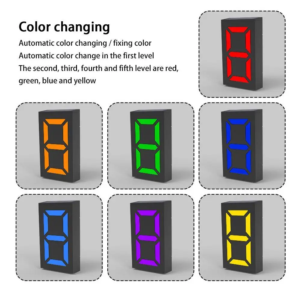 Imagem -04 - Outdoor Led House Number Sign Wall Mounted Rgb Endereço Digital Números Plaques Luz Solar para Villa Hotel Jardim 1pc