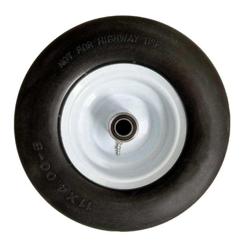 

11X4.00-5 "Wheeled Lawn Mower Tire Without Flat Air-Free Tire 5" Center Wheel 3/4 "Axle