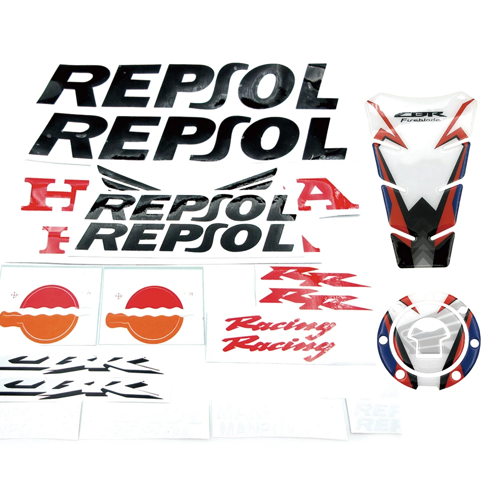 Motorcycle Full Fairing Ornamental Sticker Body Decorative Accessories Decals Set For Honda CBR 600 RR Repsol CBR600RR 2003-2006