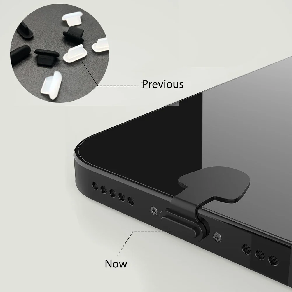 Neues Telefon staub dichter Stecker Anti-Lost wasserdichter Stecker integrierter Ladeans chluss Silikonst ecker für Apple Android Typ C iOS Micro USB