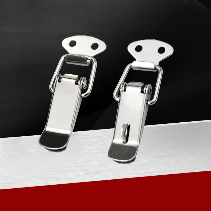 Stainless Steel Spring Box Buckle HASP tool Box Buckle Duck Beak Buckle Box Package Buckle Wooden Box Flat Beak Buckle