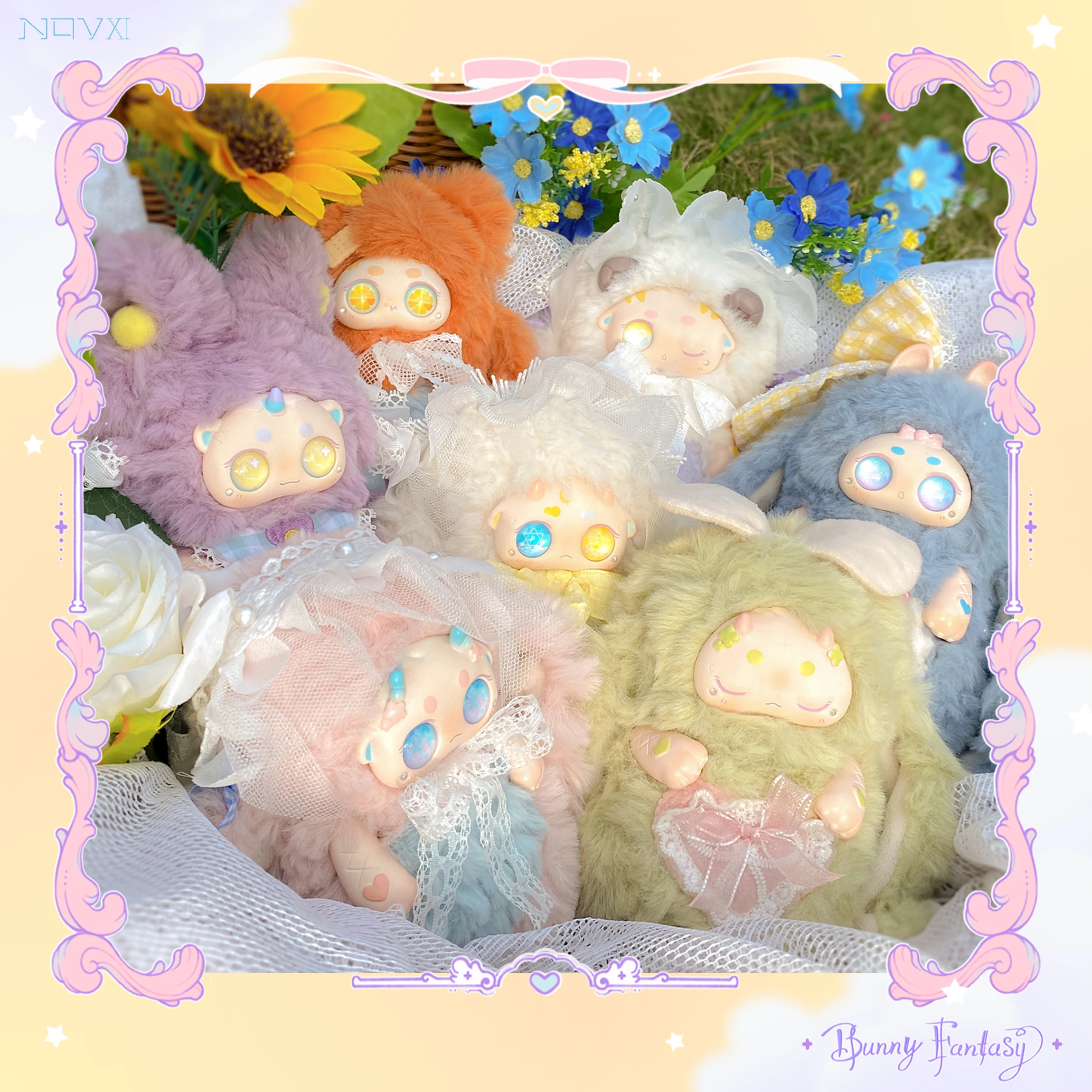 BUNNY-Boîte mystère de la série Wonderland, boîte ennemi, jouets en peluche, figurine d'anime mignon, modèle de beurre, ornement Kawaii, cadeau pour fille