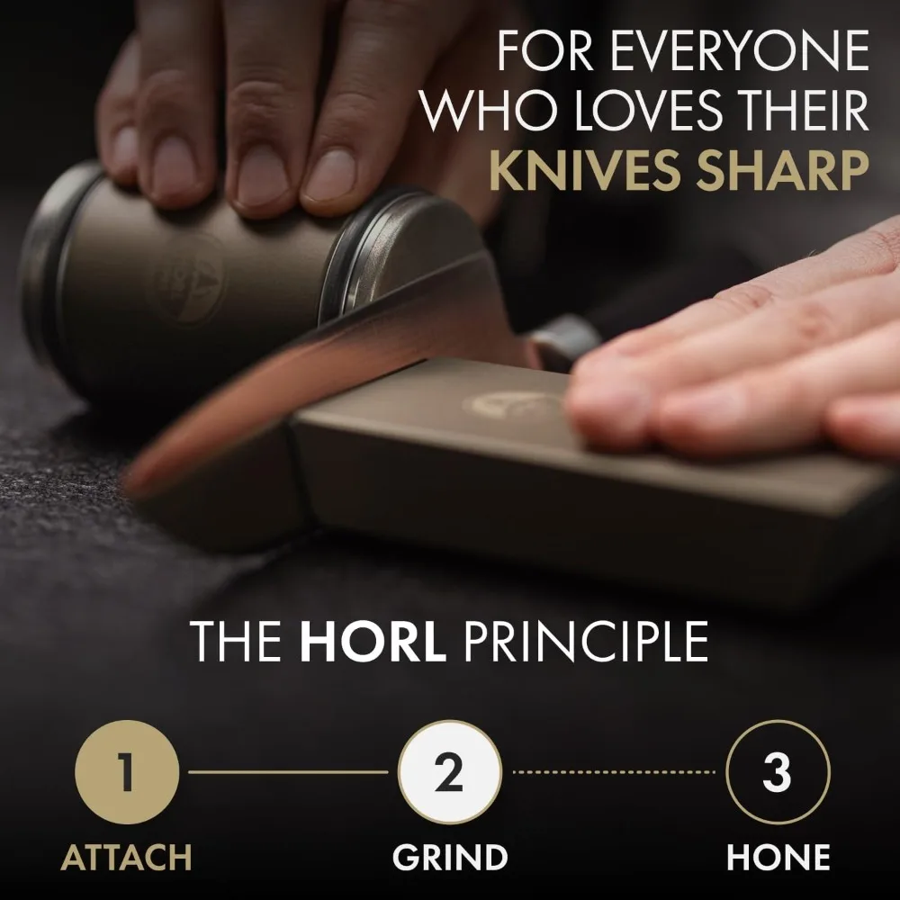 Knife Sharpener, for Straight Edge with Industry Diamonds for Steel of Any Hardness and Magnetic, Knife Sharpener