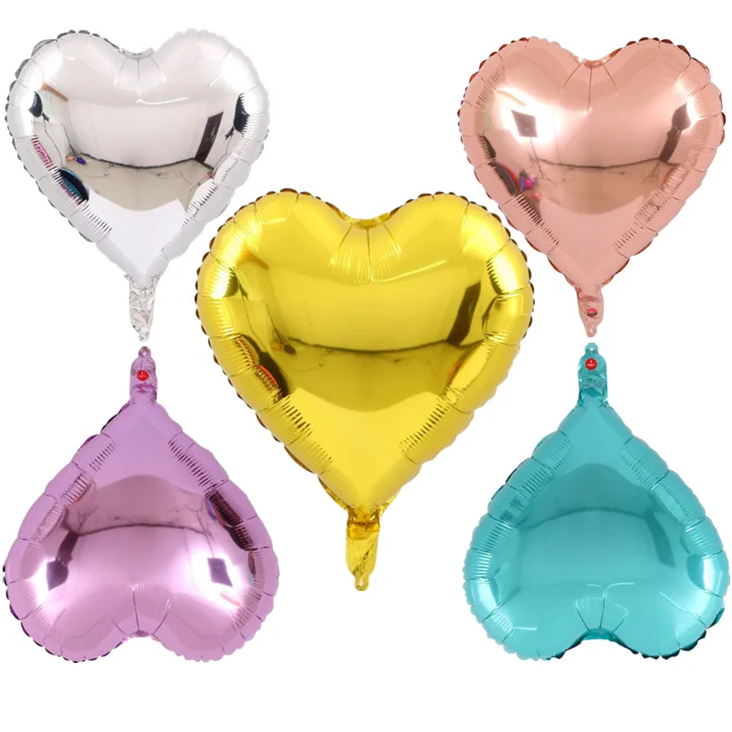 3PCS 18 inch Heart Love Aluminum Foil Balloon Baby Shower Child Birthday Party Wedding Decor Supplies Air Balloons Globos