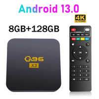 Q96 X3 TV Box Smart Android 13 Quad Core 4K HDR WiFi 4G Media Player 8GB 128GB Android tv box Allwinner H313 Set Top Box IPTV