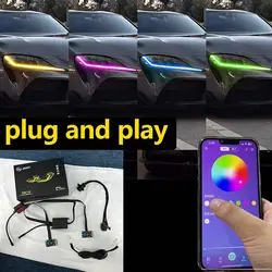 FOR Toyota GR Supra A90 A91 CSL Yellow RGB DRL Daytime Running Lights LED Panel Red, Blue, Lemon, Amber