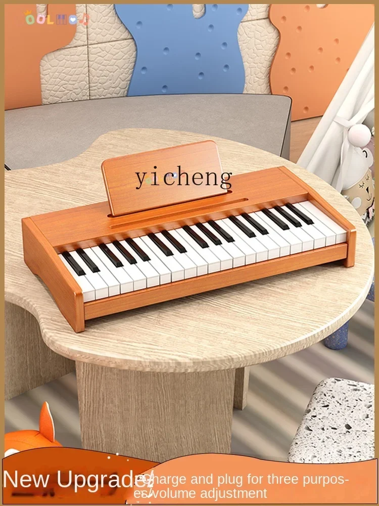 YY-Mini clavier électronique en bois pour enfants, motif de petit piano, garçons et filles, bébé, maire, intérieur