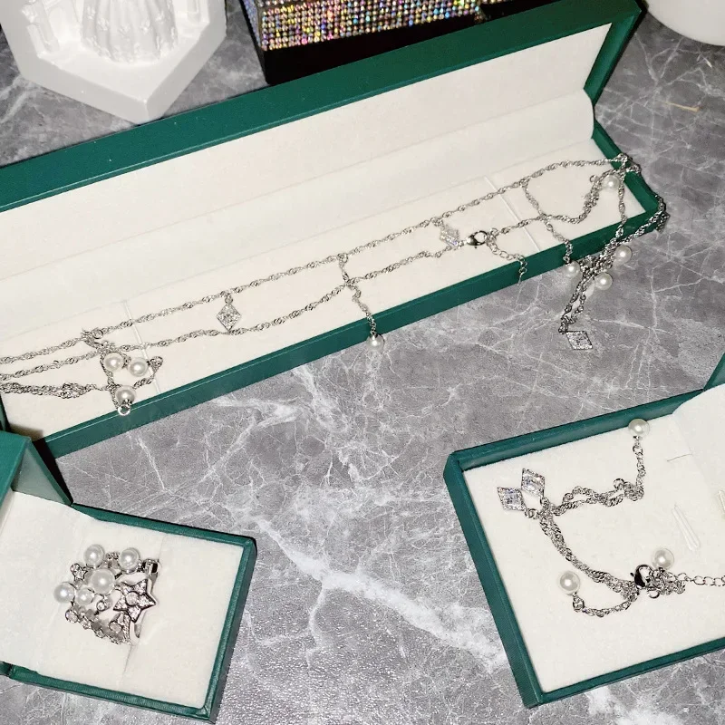 

MDL Муассанит Стиль Пузыри Бусины Звезды Набор Драгоценных Камней Русалка Слезы Позолоченный Винтаж Микро Набор Цветочный Цирконий Жемчужное Кольцо