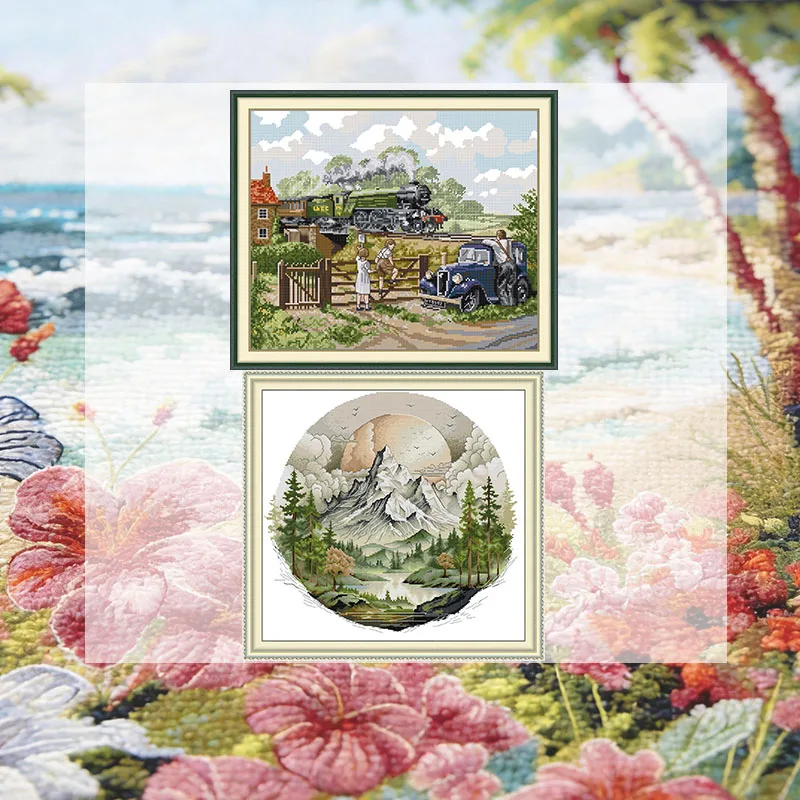 

Набор для вышивания крестиком Joy Sunday: Воспоминания о детстве, набор для рукоделия, ткань Аида 16/14/11CT, наборы для вышивания своими руками для начинающих