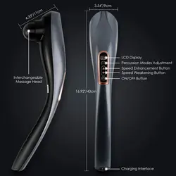 Cordless Rechargeable Portable Handy Electric Massage Machine Full Body Infrared Handheld Percussion Hammer Massager