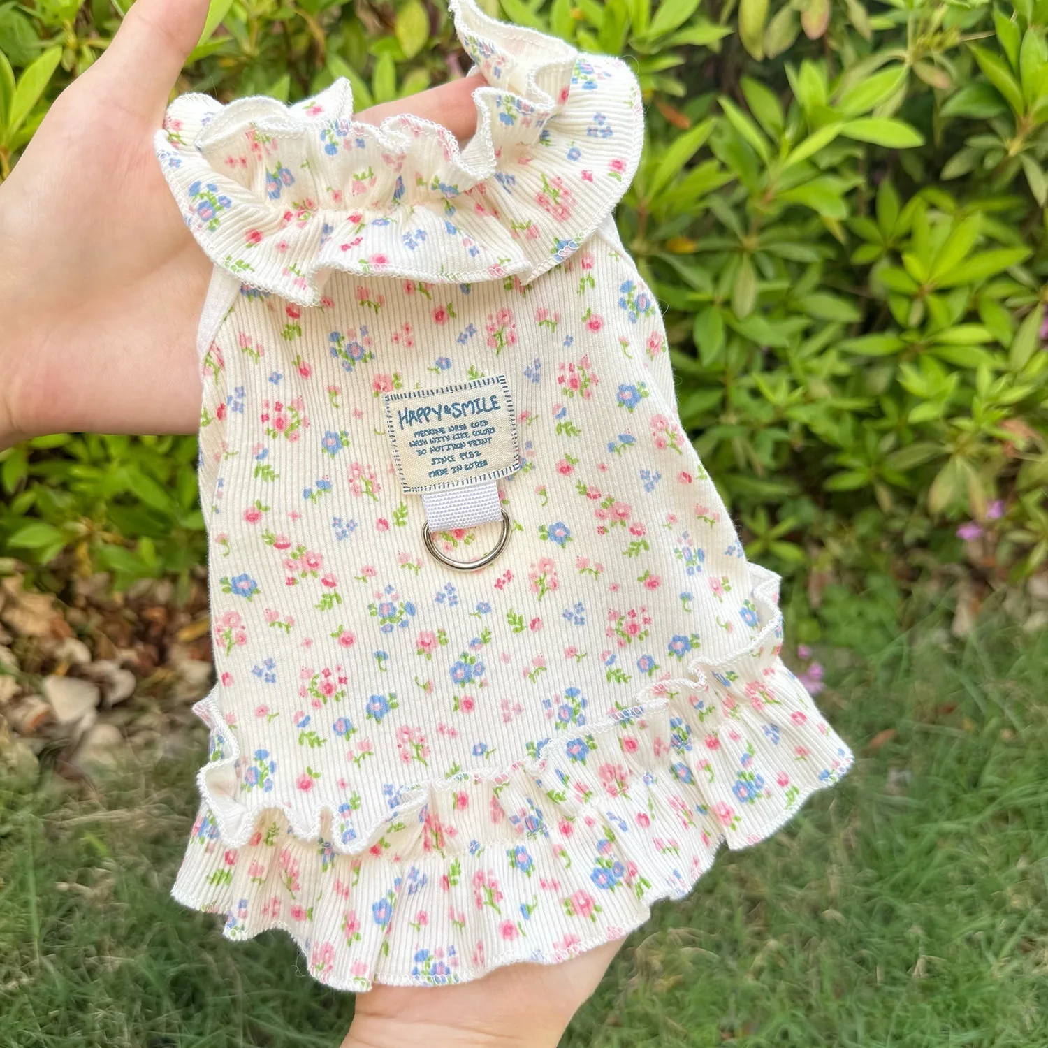 Hunde- und Katzenkleidung, Haustierbekleidung, Frühlings- und Sommerkleider mit Blumenmuster, Frische und Niedliche Prinzessinnenkleider – Detail 1
