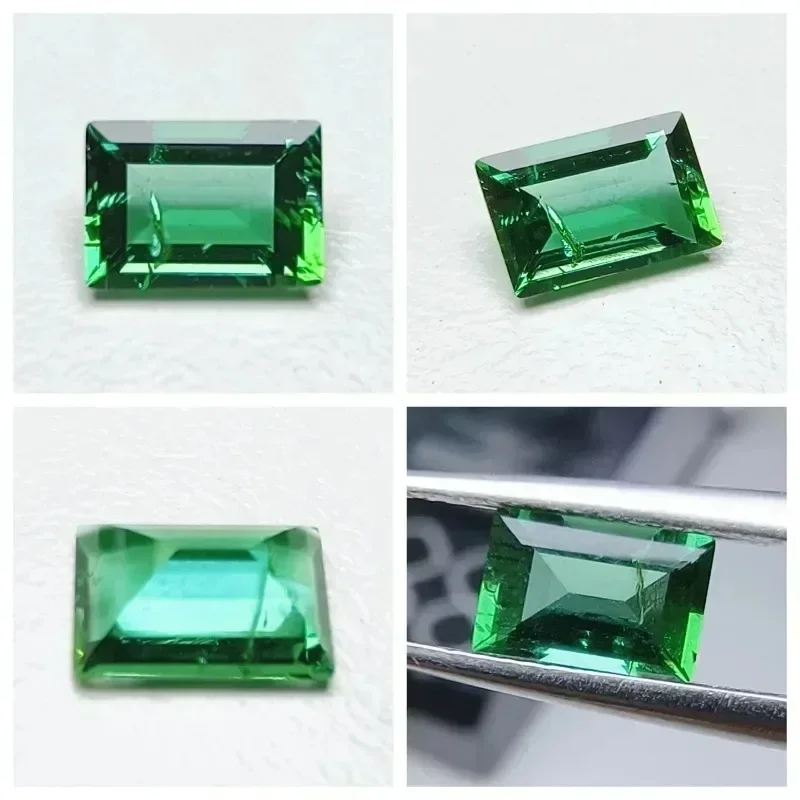 

Top Lab Grown Zambian Emeralds Hydrothermal Hand Cutting Multiple Shapes With Cracks Inclusions Inside Selectable AGL Certificat