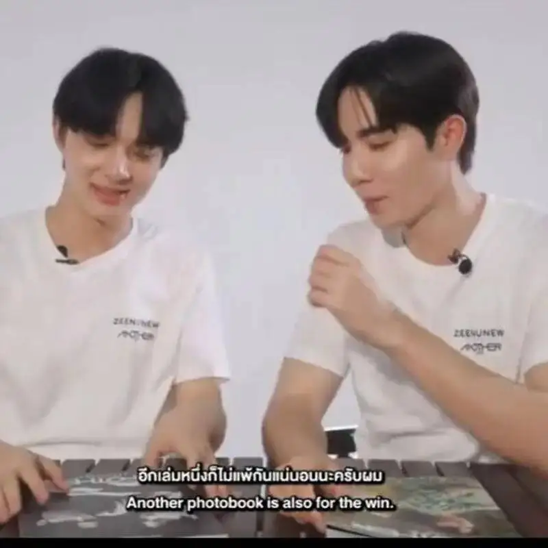 T-pop الدراما التايلاندية كتي فطيرة CutiePieSeries ZeePruk NuNew ZeeNunew ZeeNew زي طالب فضفاض غير رسمي قصير الأكمام تي شيرت هدية #4