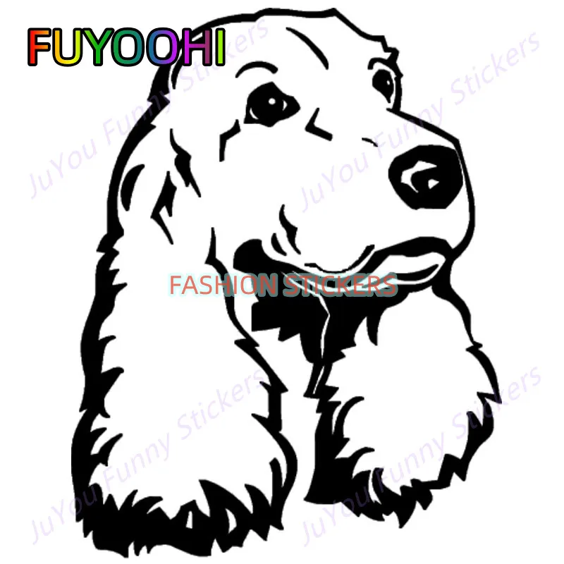 Забавные наклейки FUYOOHI, наклейки в виде кокер-спаниеля, милая виниловая наклейка с собакой, улучшающая эстетическую ценность вашего автомобиля