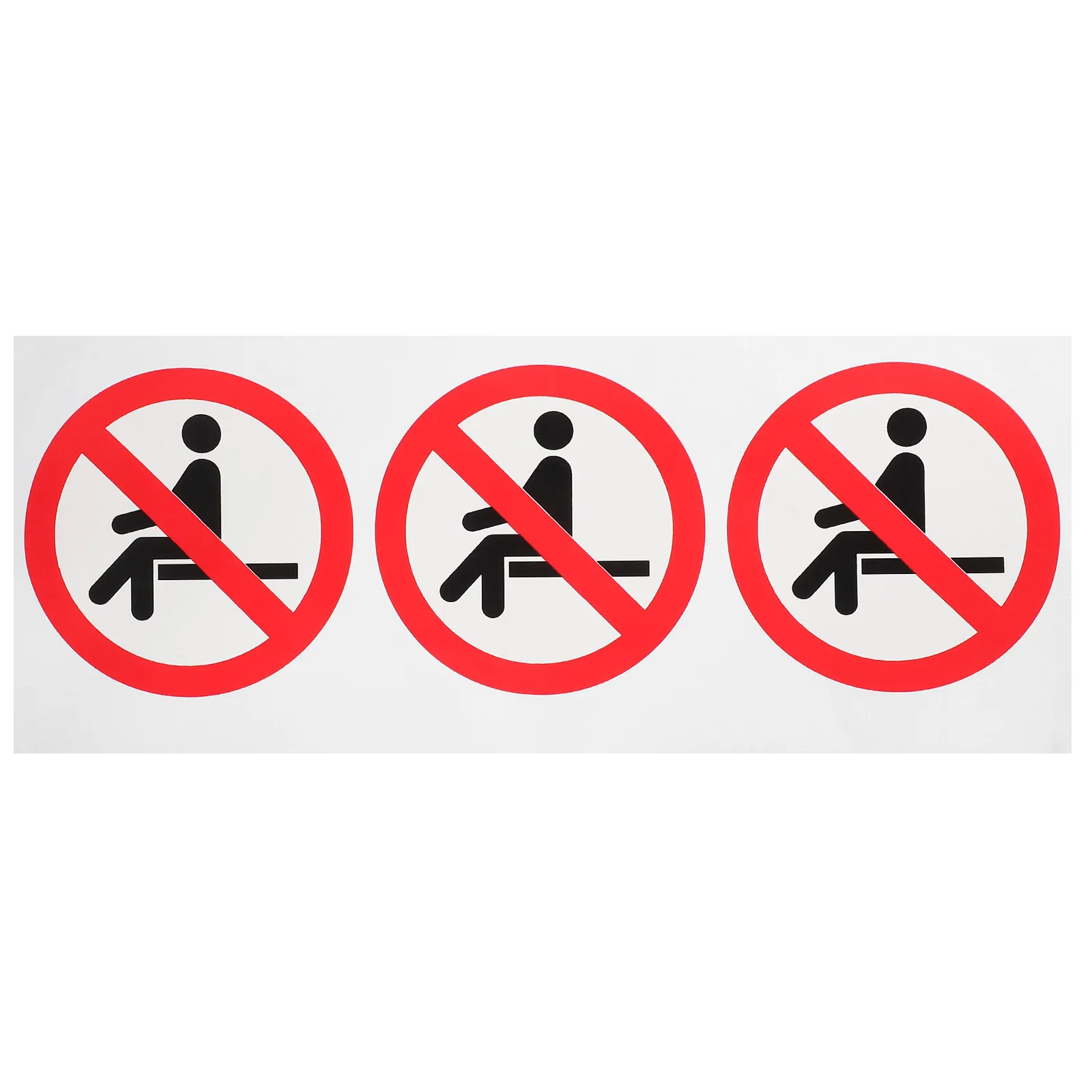 3Pcs Here Safety Sign Sticker PVC Warning Decal Removable Weather-Resistant High-Visibility Industrial Hazard Alert